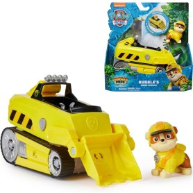 VEICOLO CON PERSONAGGIO PAW PATROL JUNGLE PUPS RUBBLE VEICOLO TRASFORMABILE SPIN MASTER 6067761